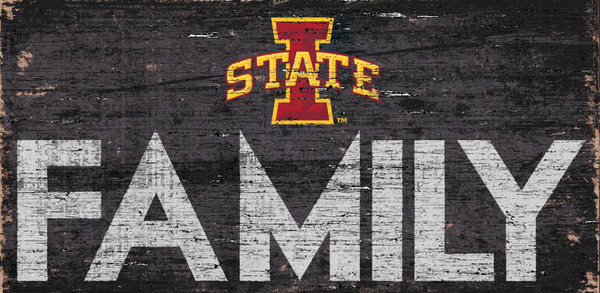 Iowa State Cyclones Sign Wood 12x6 Family Design