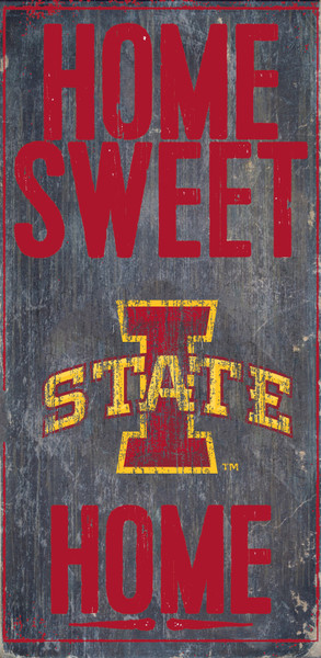 Iowa State Cyclones Wood Sign - Home Sweet Home 6x12