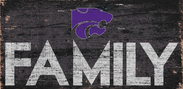Kansas State Wildcats Sign Wood 12x6 Family Design