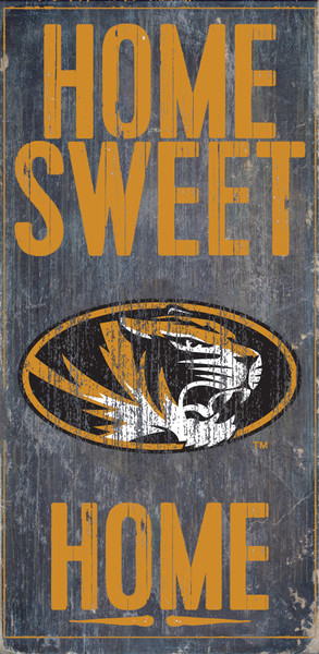 Missouri Tigers Wood Sign - Home Sweet Home 6x12