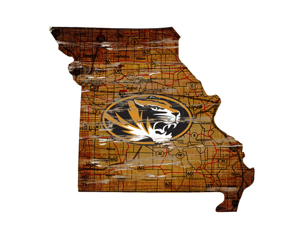 Missouri Tigers Wood Sign - State Wall Art