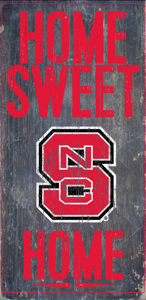 North Carolina State Wolfpack Wood Sign - Home Sweet Home 6x12