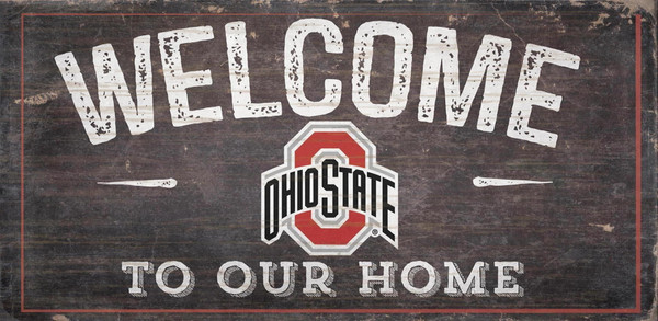 Ohio State Buckeyes Sign Wood 6x12 Welcome To Our Home Design