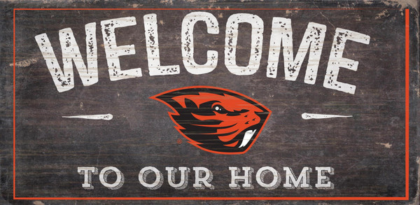 Oregon State Beavers Sign Wood 6x12 Welcome To Our Home Design