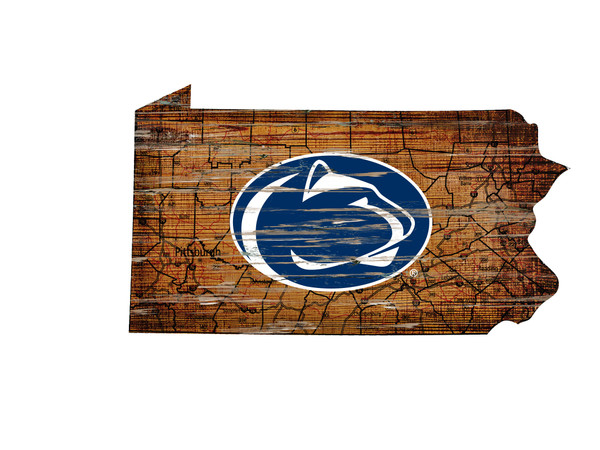 Penn State Nittany Lions Wood Sign - State Wall Art