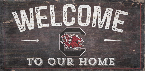South Carolina Gamecocks Sign Wood 6x12 Welcome To Our Home Design