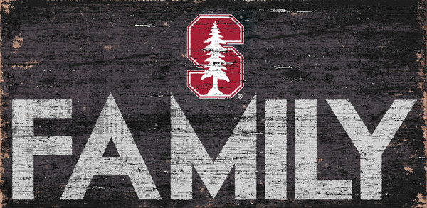 Stanford Cardinal Sign Wood 12x6 Family Design