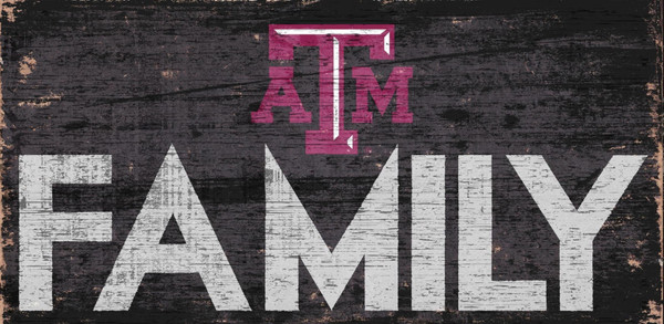 Texas A&M Aggies Sign Wood 12x6 Family Design