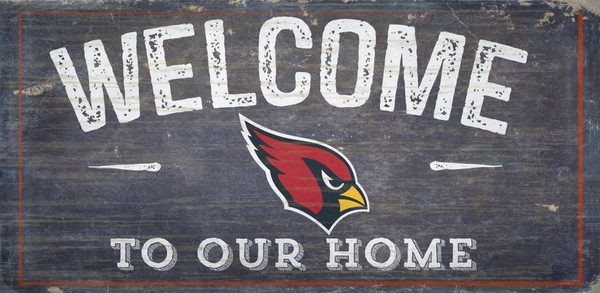 Arizona Cardinals Sign Wood 6x12 Welcome To Our Home Design