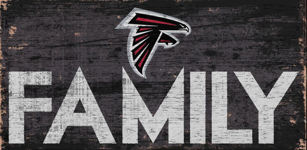 Atlanta Falcons Sign Wood 12x6 Family Design