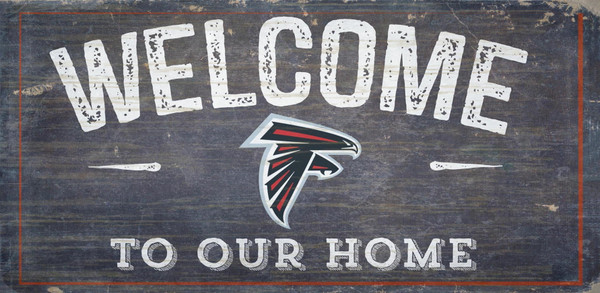 Atlanta Falcons Sign Wood 6x12 Welcome To Our Home Design