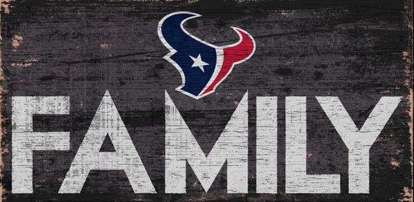 Houston Texans Sign Wood 12x6 Family Design