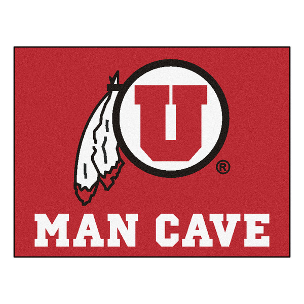 University of Utah - Utah Utes Man Cave All-Star Circle & Feather Logo Red