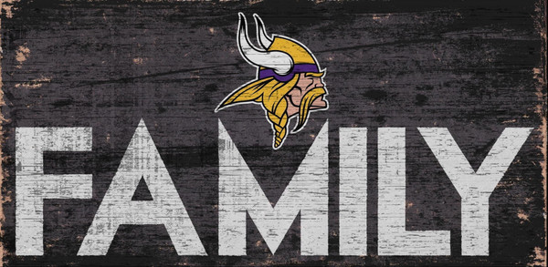 Minnesota Vikings Sign Wood 12x6 Family Design