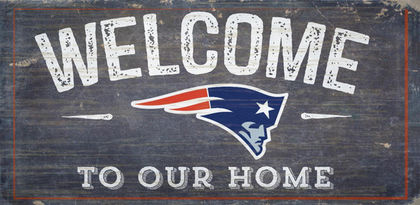 New England Patriots Sign Wood 6x12 Welcome To Our Home Design