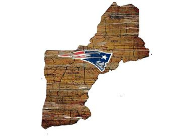 New England Patriots Wood Sign - State Wall Art