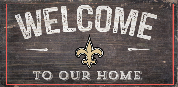 New Orleans Saints Sign Wood 6x12 Welcome To Our Home Design