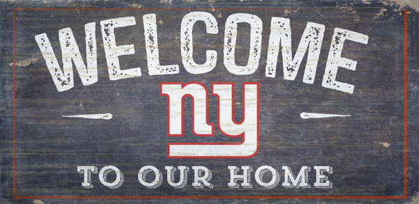 New York Giants Sign Wood 6x12 Welcome To Our Home Design