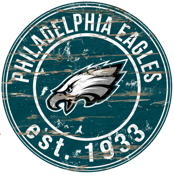 Philadelphia Eagles  Wood Sign - 24" Round