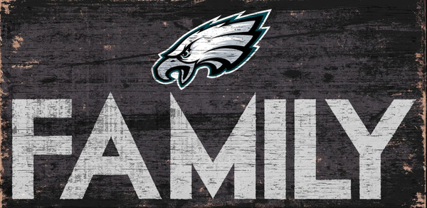 Philadelphia Eagles Sign Wood 12x6 Family Design