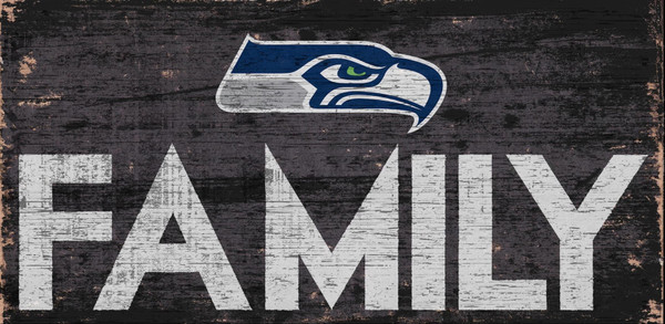 Seattle Seahawks Sign Wood 12x6 Family Design