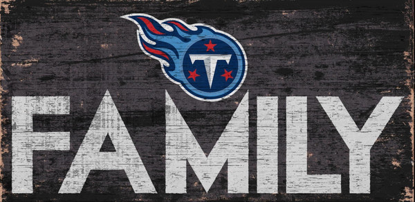 Tennessee Titans Sign Wood 12x6 Family Design