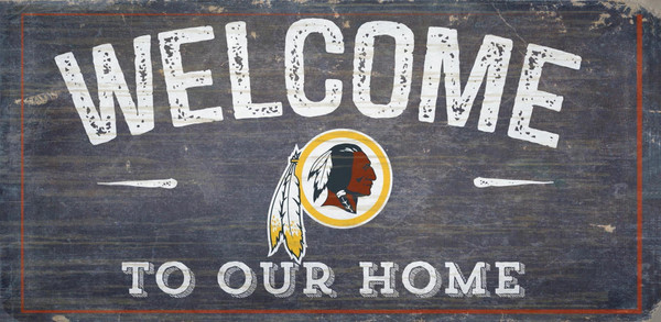 Washington Redskins Sign Wood 6x12 Welcome To Our Home Design