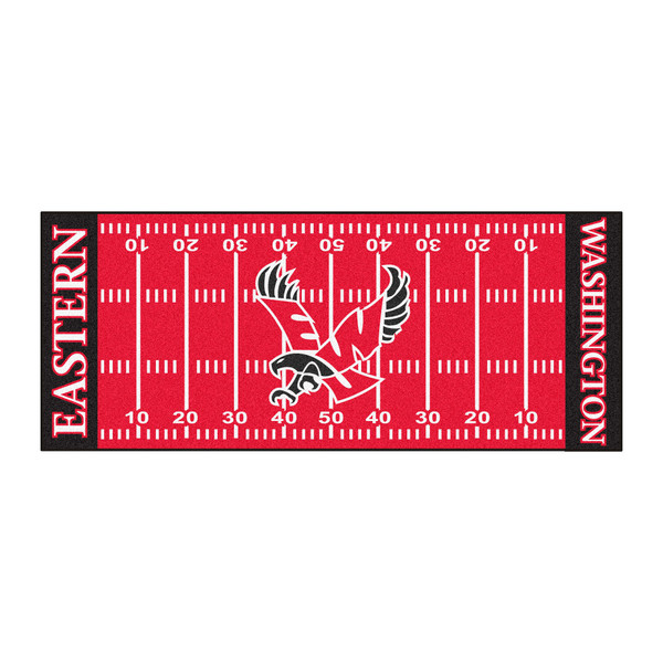 Eastern Washington University - Eastern Washington Eagles Football Field Runner "EWU Eagle"Logo & Wordmark Green