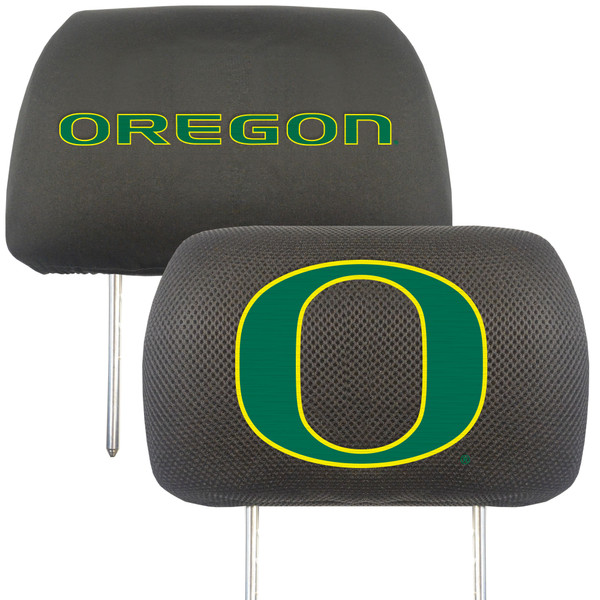 University of Oregon - Oregon Ducks Head Rest Cover O Primary Logo and Wordmark Black