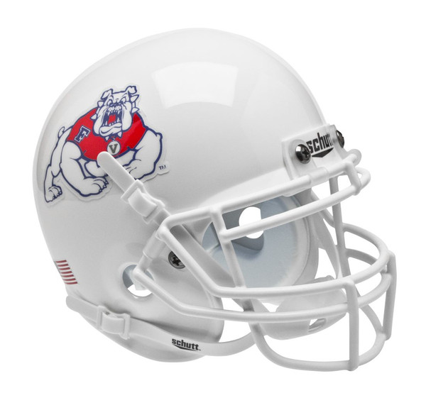 Fresno State Bulldogs Schutt Mini Helmet - Black Alternate Helmet #2