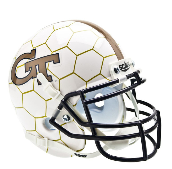 Georgia Tech Yellow Jackets Schutt Mini Helmet - Honeycomb Alternative