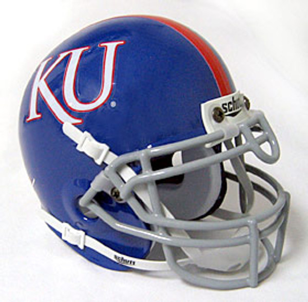 Kansas Jayhawks Schutt Mini Helmet - 2007-09 Throwback