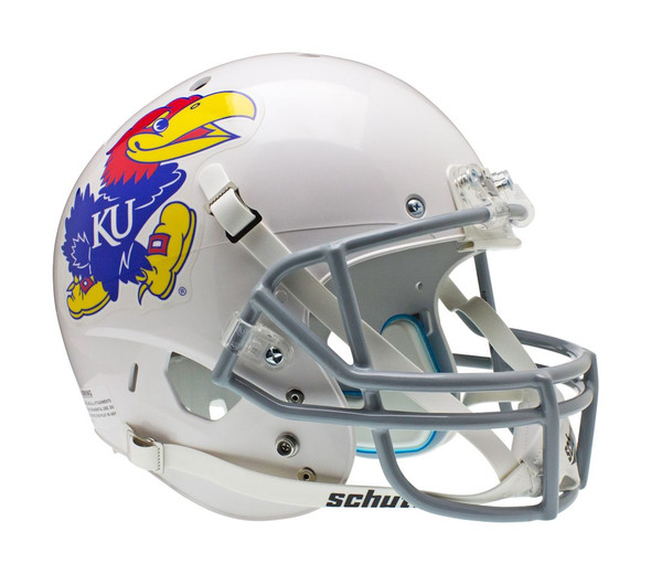 Kansas Jayhawks Schutt XP Full Size Replica Helmet - White Alternative Helmet 1