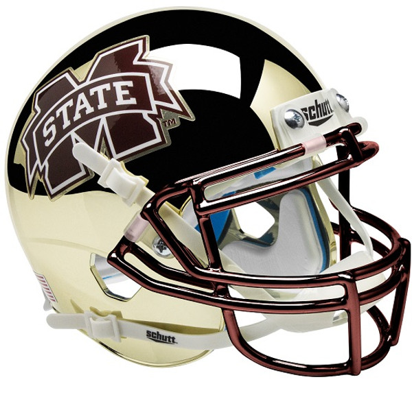 Mississippi State Bulldogs Schutt Mini Helmet - Chrome