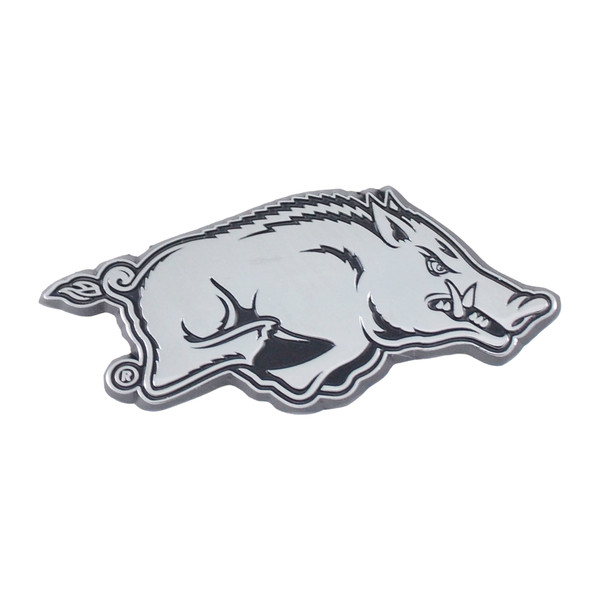 University of Arkansas - Arkansas Razorbacks Chrome Emblem Razorback Primary Logo Chrome