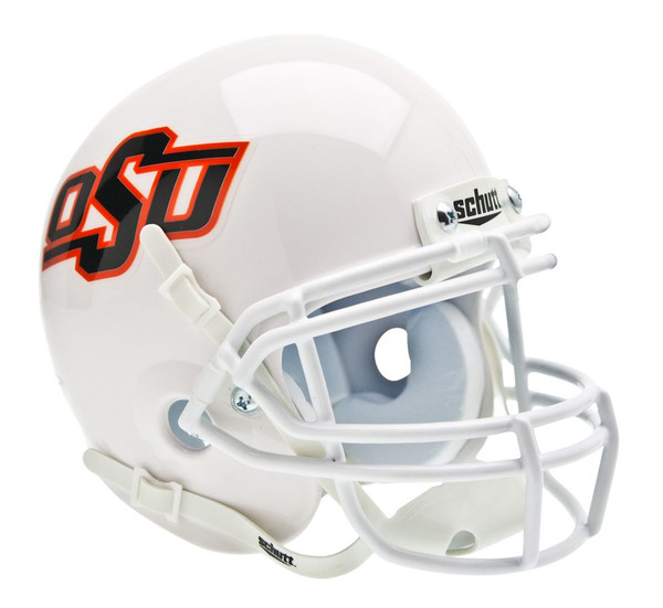 Oklahoma State Cowboys Schutt Mini Helmet - White Alternate Helmet #2