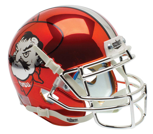 Oklahoma State Cowboys Helmet Schutt Replica Mini XP Chrome Pete Alternate #10