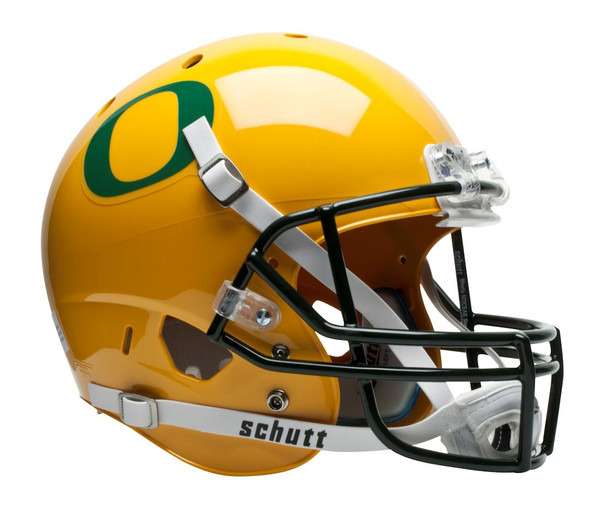 Oregon Ducks Schutt XP Full Size Replica Helmet - Gold w/DG Decal Alternate Helmet #2