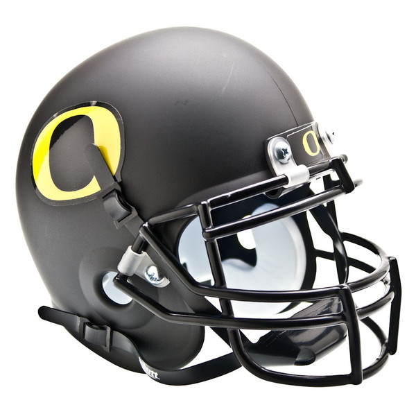 Oregon Ducks Schutt Authentic XP Full Size Helmet - Black w/DG Decal Alternate Helmet #3