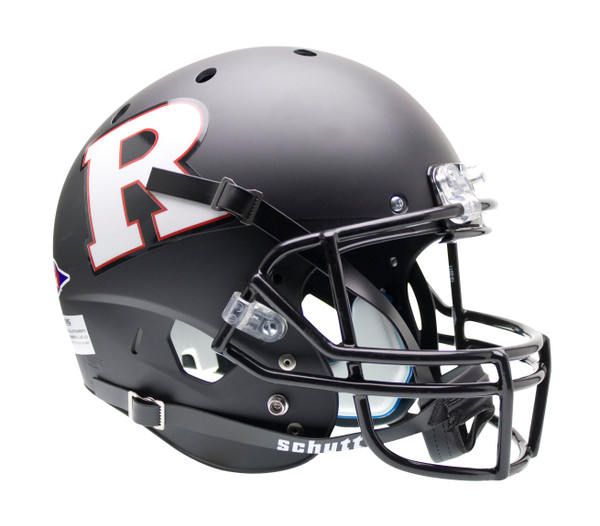Rutgers Scarlet Knights Schutt XP Full Size Replica Helmet - Matt Black, White 'R' Alternative #3
