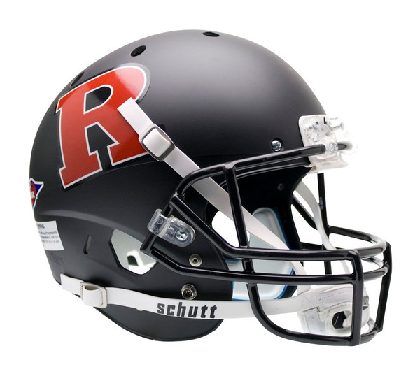 Rutgers Scarlet Knights Schutt XP Full Size Replica Helmet - Matte Black Red "R" Alternative 2