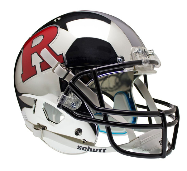 Rutgers Scarlet Knights Schutt XP Full Size Replica Helmet - Chrome Red/Gray Alternative #4