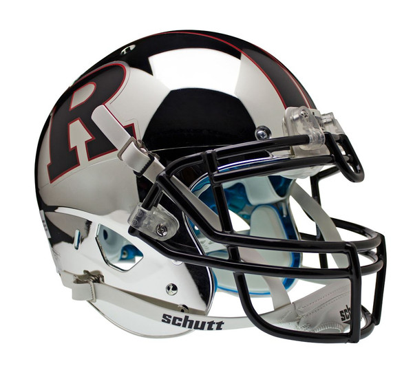 Rutgers Scarlet Knights Schutt XP Authentic Full Size Helmet - Chrome Black Alternative #5