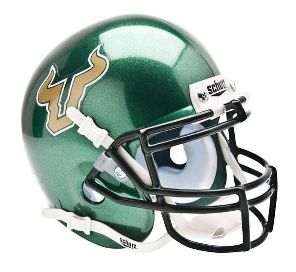 South Florida Bulls Schutt Mini Helmet - Green Alternate Helmet #1