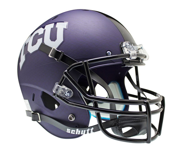 TCU Horned Frogs Schutt XP Full Size Replica Helmet - Matte Purple Aquatech Alternate 2