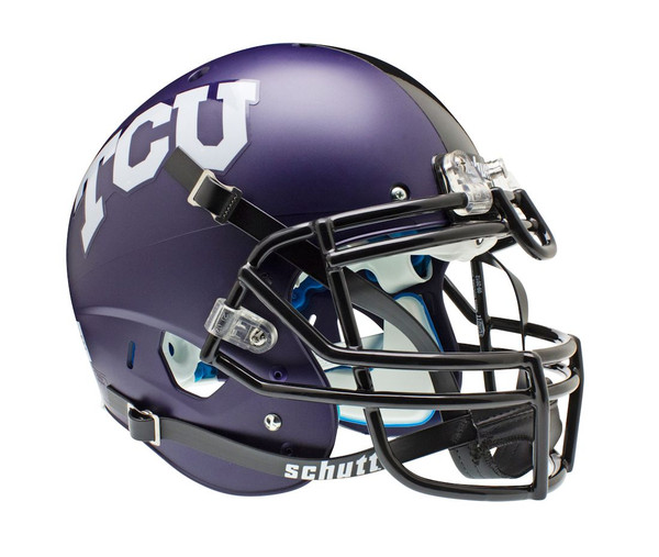 TCU Horned Frogs Schutt XP Authentic Full Size Helmet - Matte Purple Alternate 1