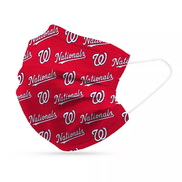 Washington Nationals Face Mask Disposable 6 Pack