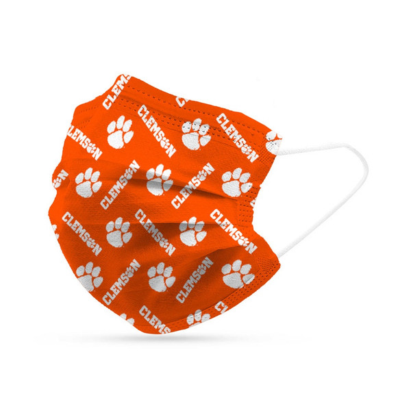 Clemson Tigers Face Mask Disposable 6 Pack