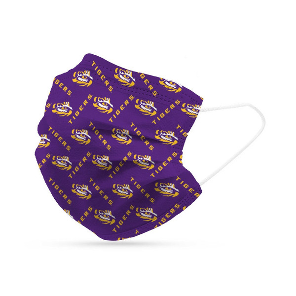 LSU Tigers Face Mask Disposable 6 Pack