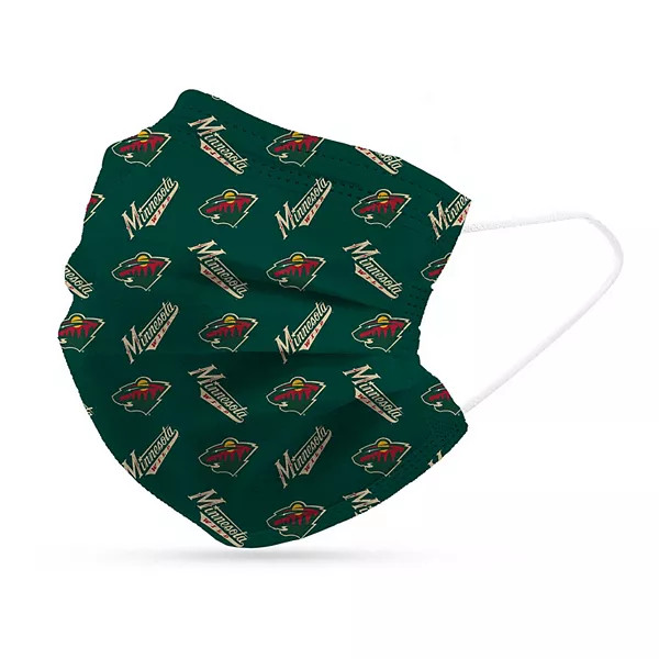 Minnesota Wild Face Mask Disposable 6 Pack